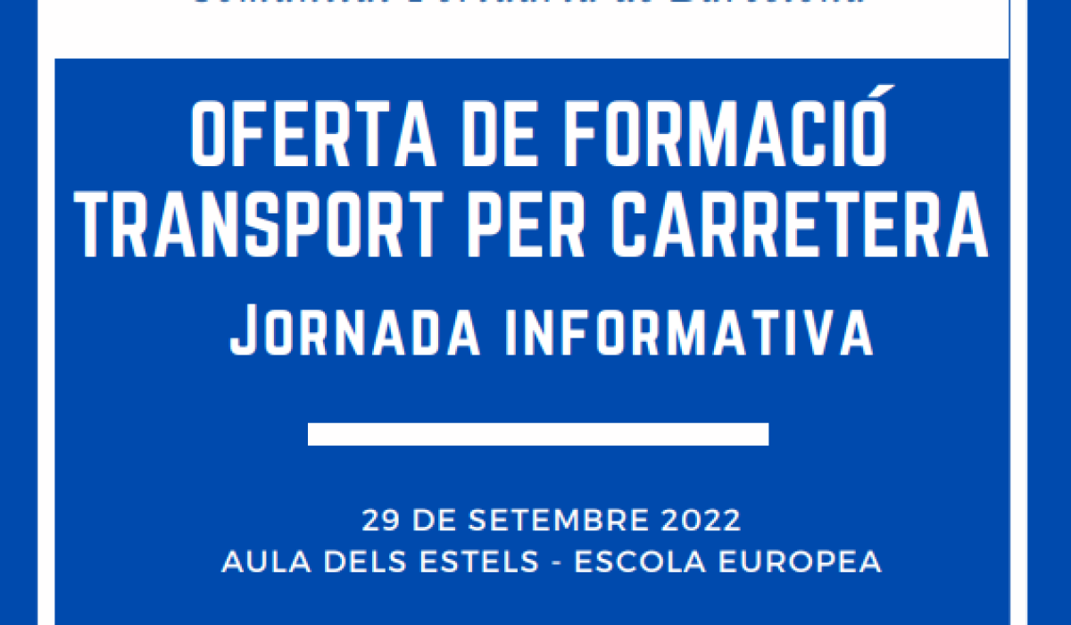 OFERTA DE FORMACIÓ TRANSPORT PER CARRETERA